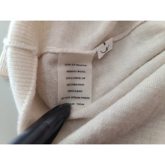 Ann Taylor tan cream merino wool sweater with sequin details - small - Picture 5 of 5